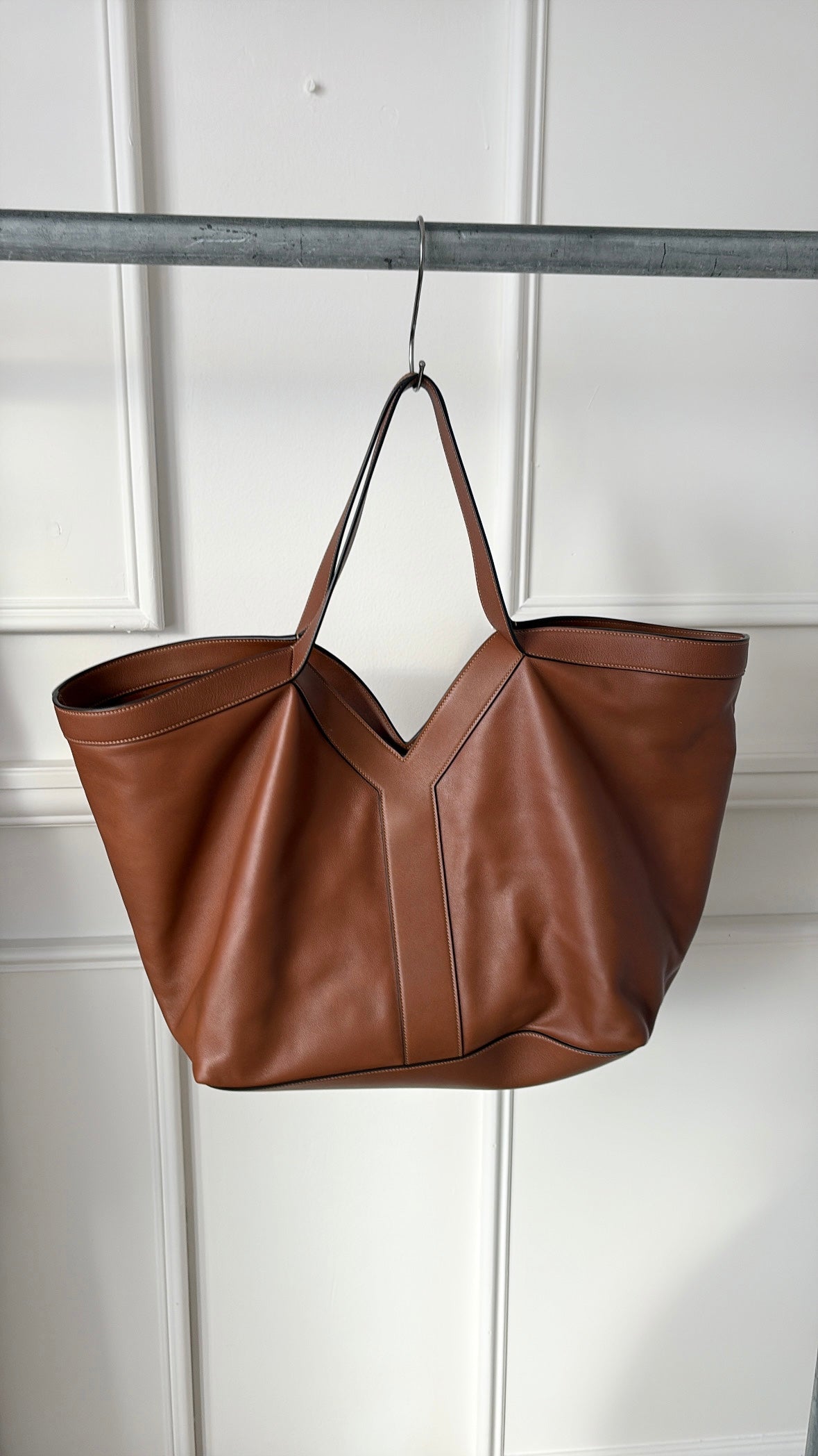 Saint Laurent Tan Leather  Y Tote Bag