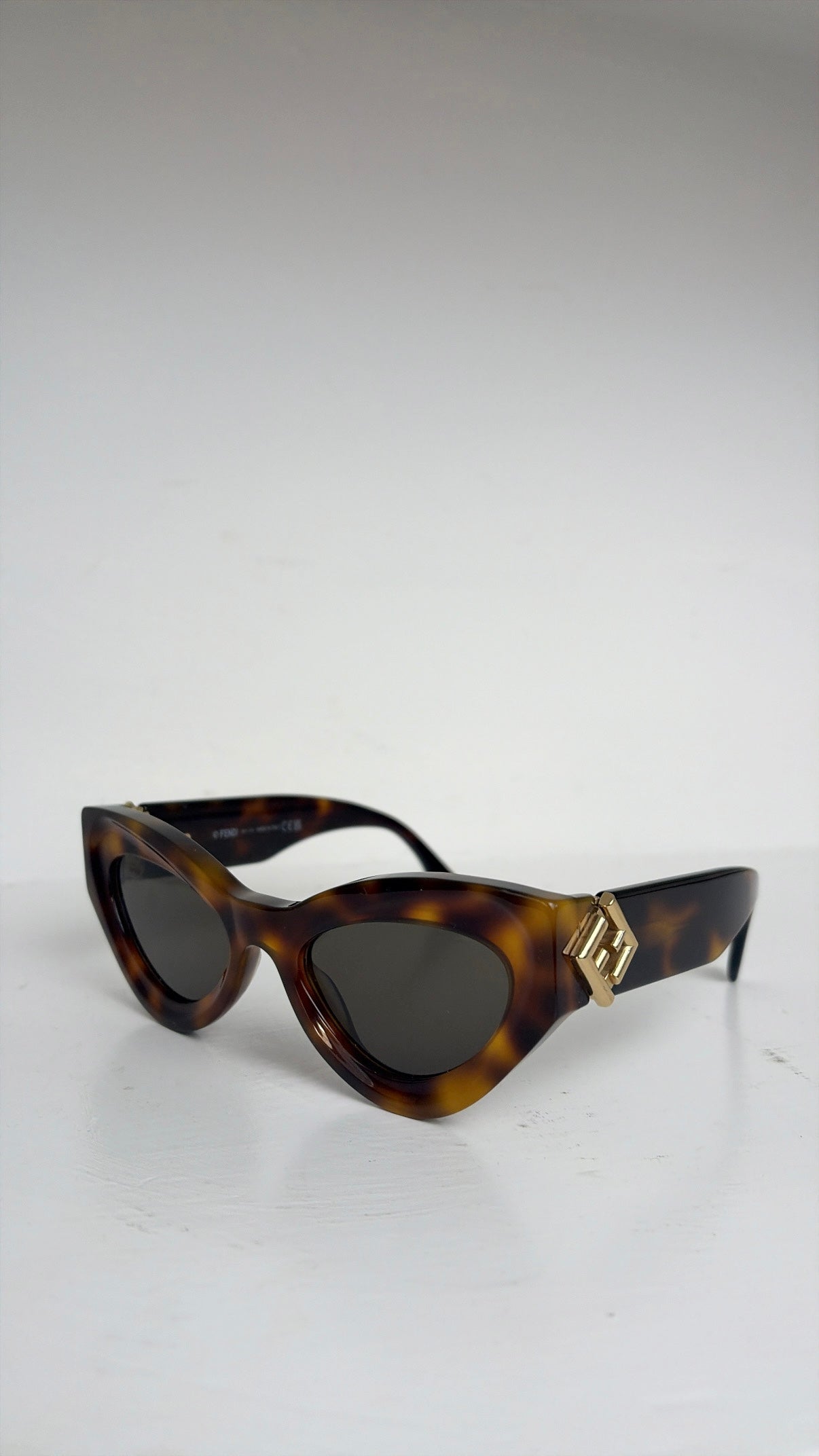 Fendi Tortoishell Cat Eye Sunglasses