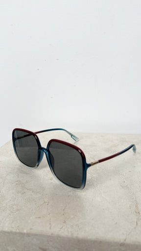 Dior Red and Blue Overszied Square Sunglasses