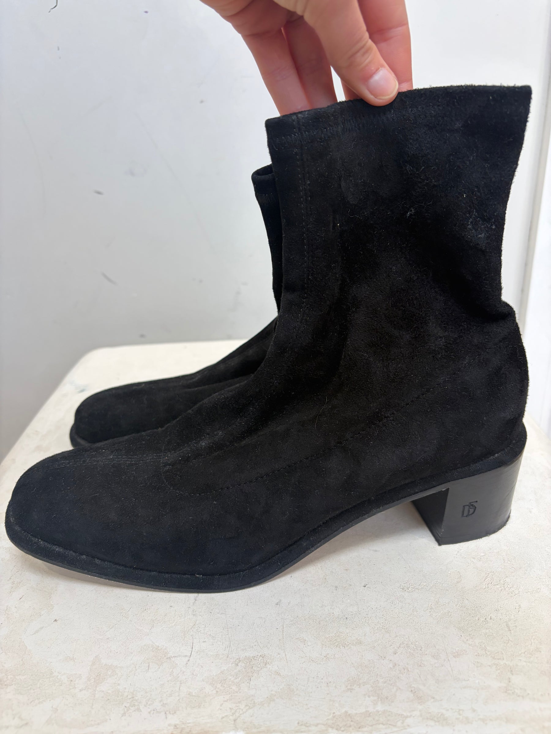 Dear Frances Black Suede Ankle Boots, 39.5