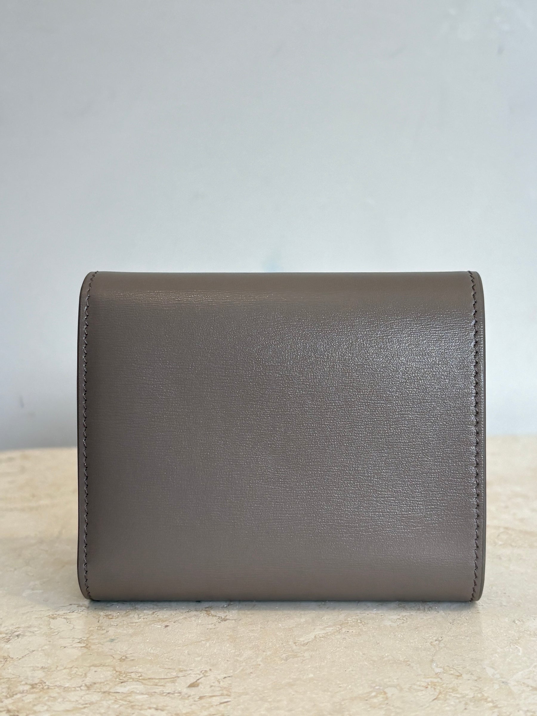 Celine Triomphe Trifold Wallet Taupe