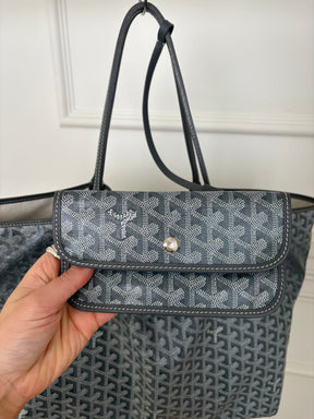 Goyard Saint Louis Coated Canvas GM Tote Bag Grey
