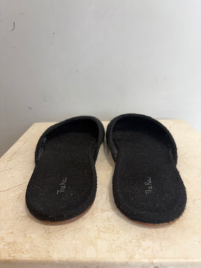 The Row Black Cashmere Slipper, 38