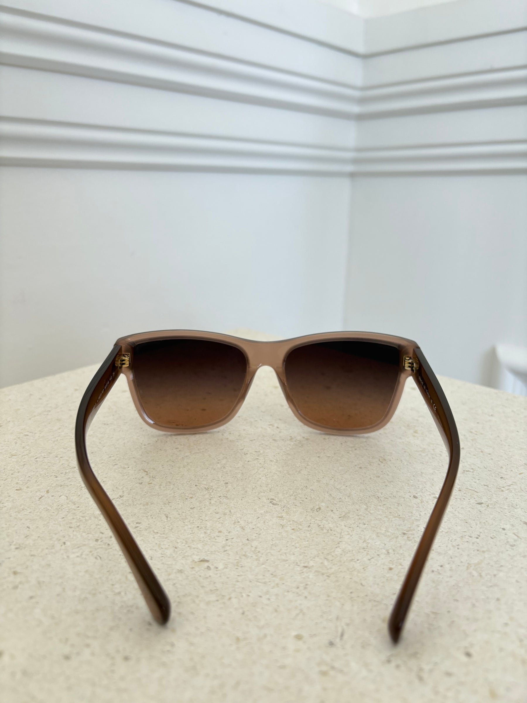 Chanel Taupe Suare Sunglasses