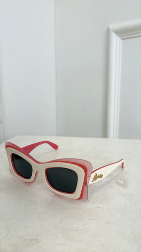 Loewe Paula's Ibiza Square Pink White Sunglasses Wide Fit