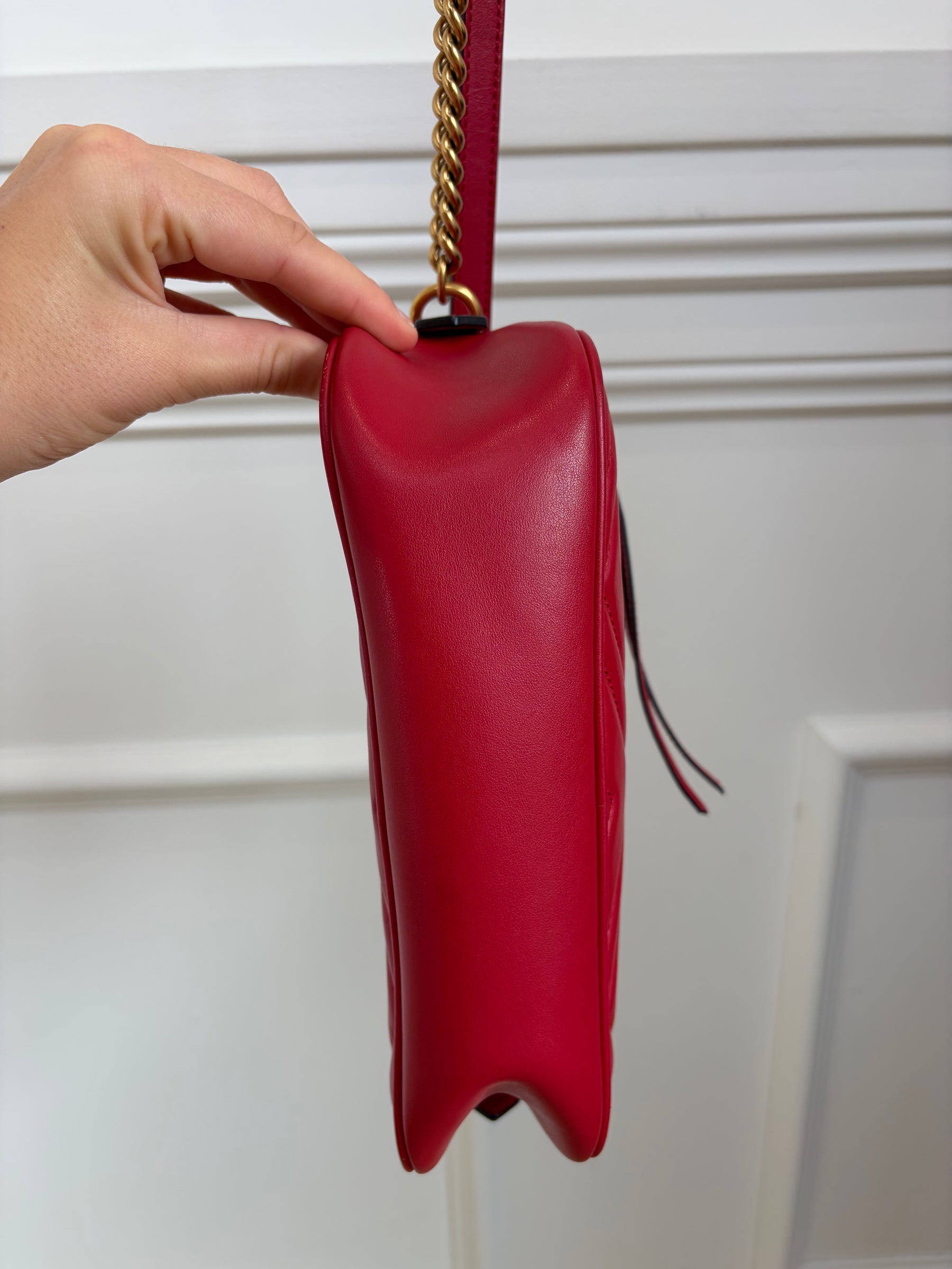 Gucci Small Marmont Bag In Red