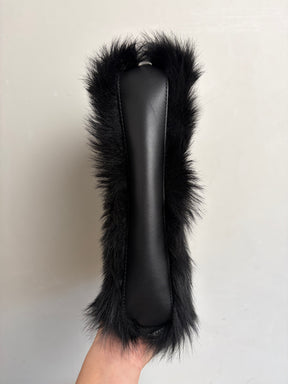 Phillip Lim Black Shearling Fur Zipped Pouch