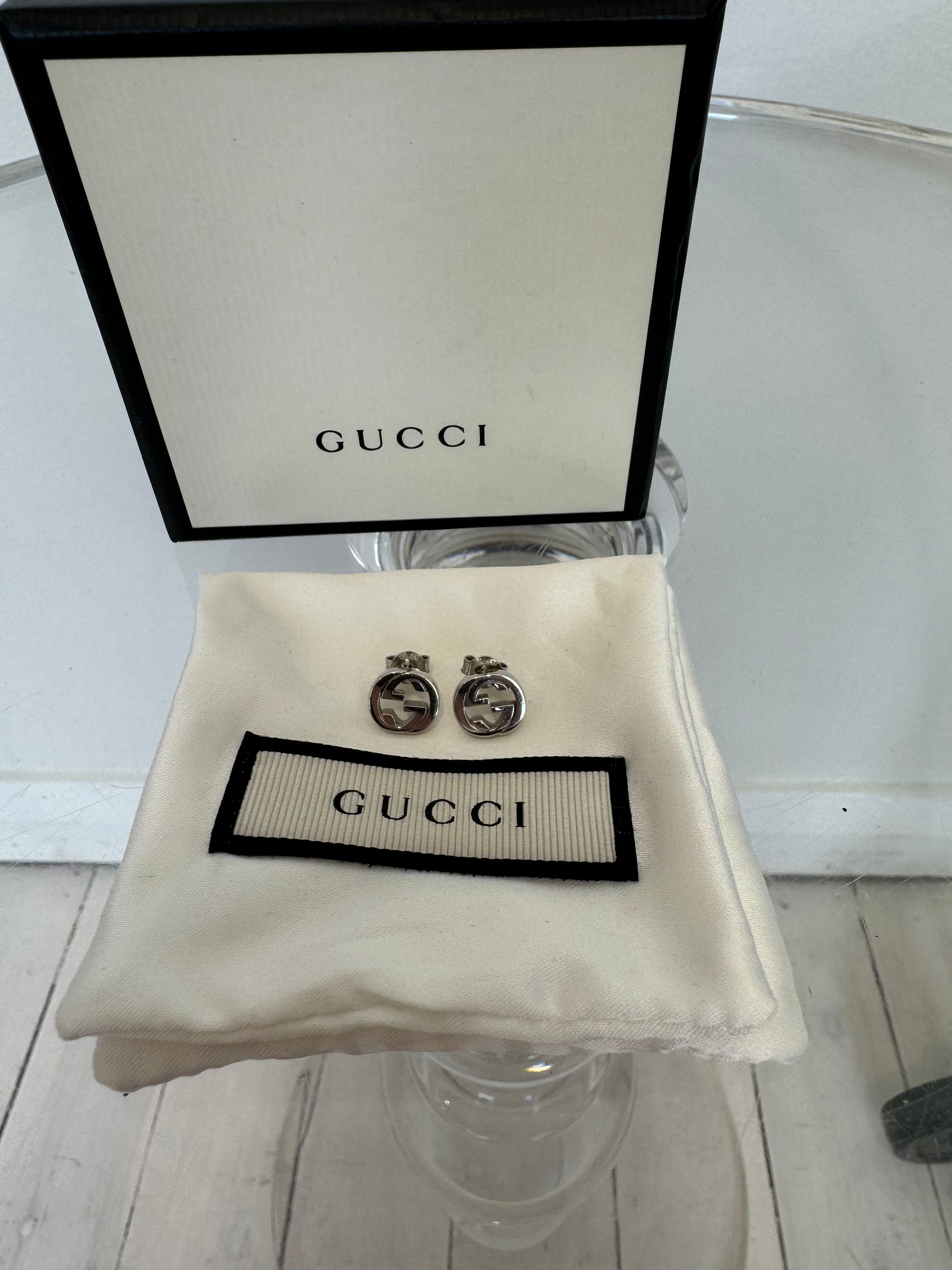 Gucci Interlocking GG Stud Earrings