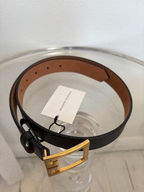 Givenchy Black Leather Logo Buckle Belt, 75