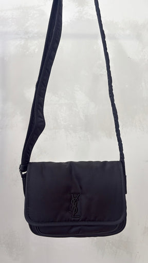 Saint Laurent Black Nylon Niki Small Messenger Bag