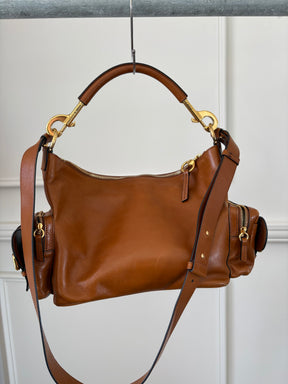 Chloé Medium Double Carry Bag In Clay Brown
