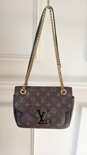 Louis Vuitton Canvas Monogram Passy Chain Shoulder Bag