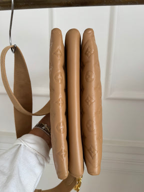 Louis Vuitton Camel Leather Coussin PM Bag