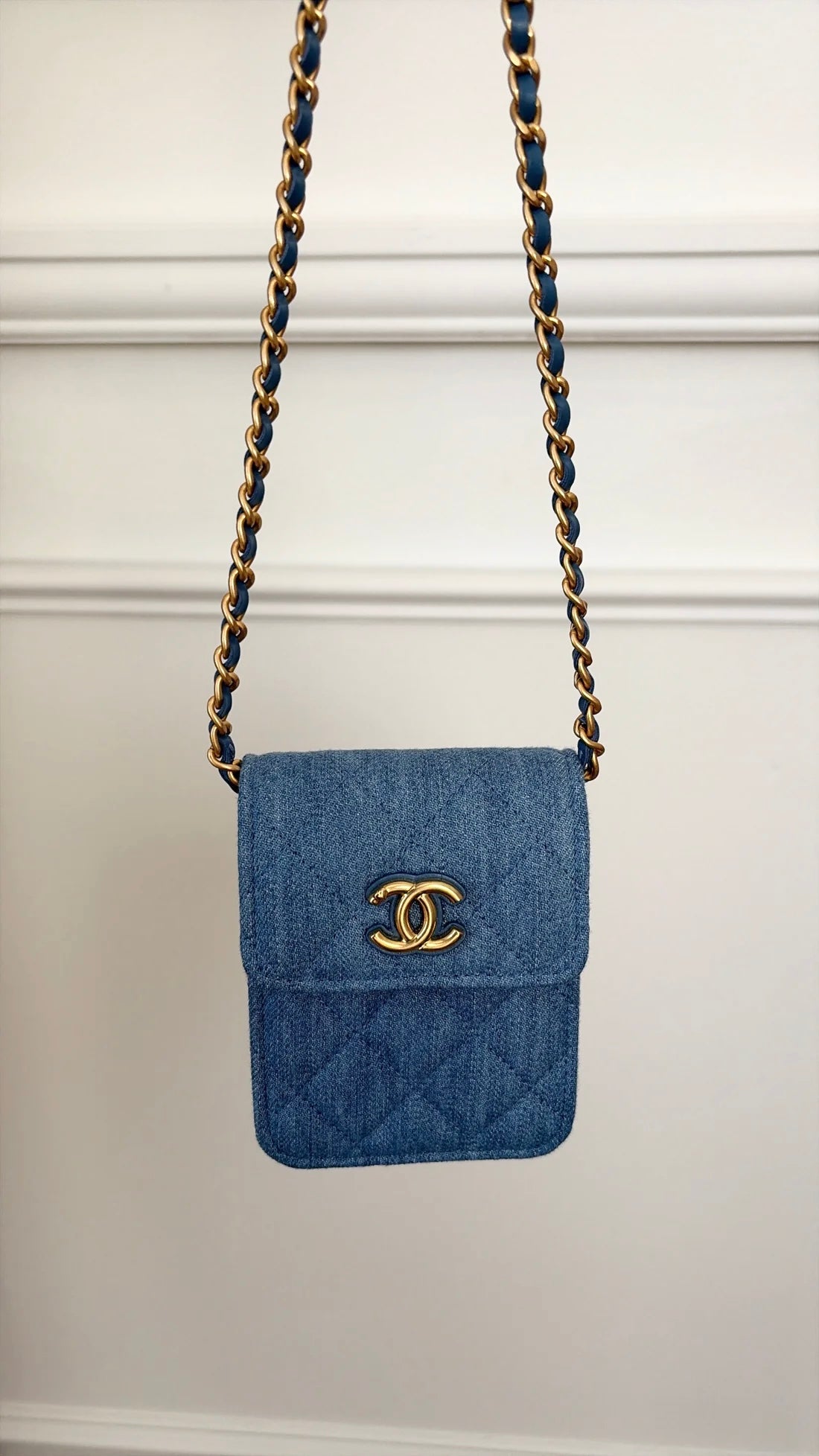 Chanel Blue Denim Mini VIP Bag