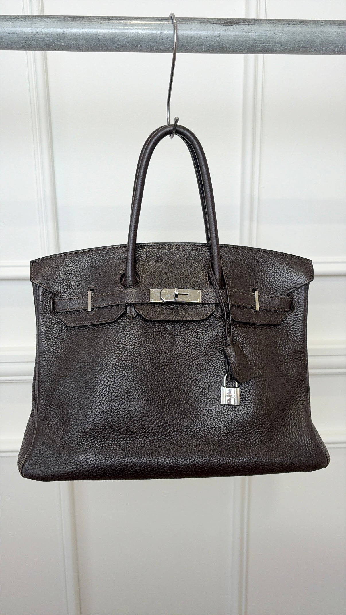 Hermès Birkin 35 in Ebene Clemence Leather