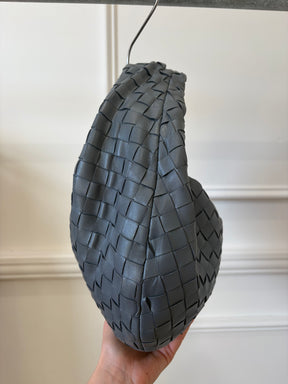 Bottega Veneta Grey Intrecciato Leather Teen Jodie Bag