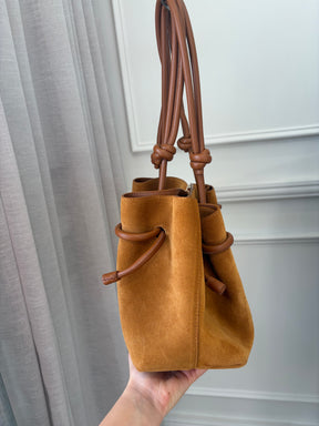 Scanlan Theodore Athos Suede Shopper Bag In Cognac