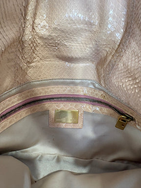 Fendi Baguette in Pale Pink Python Leather