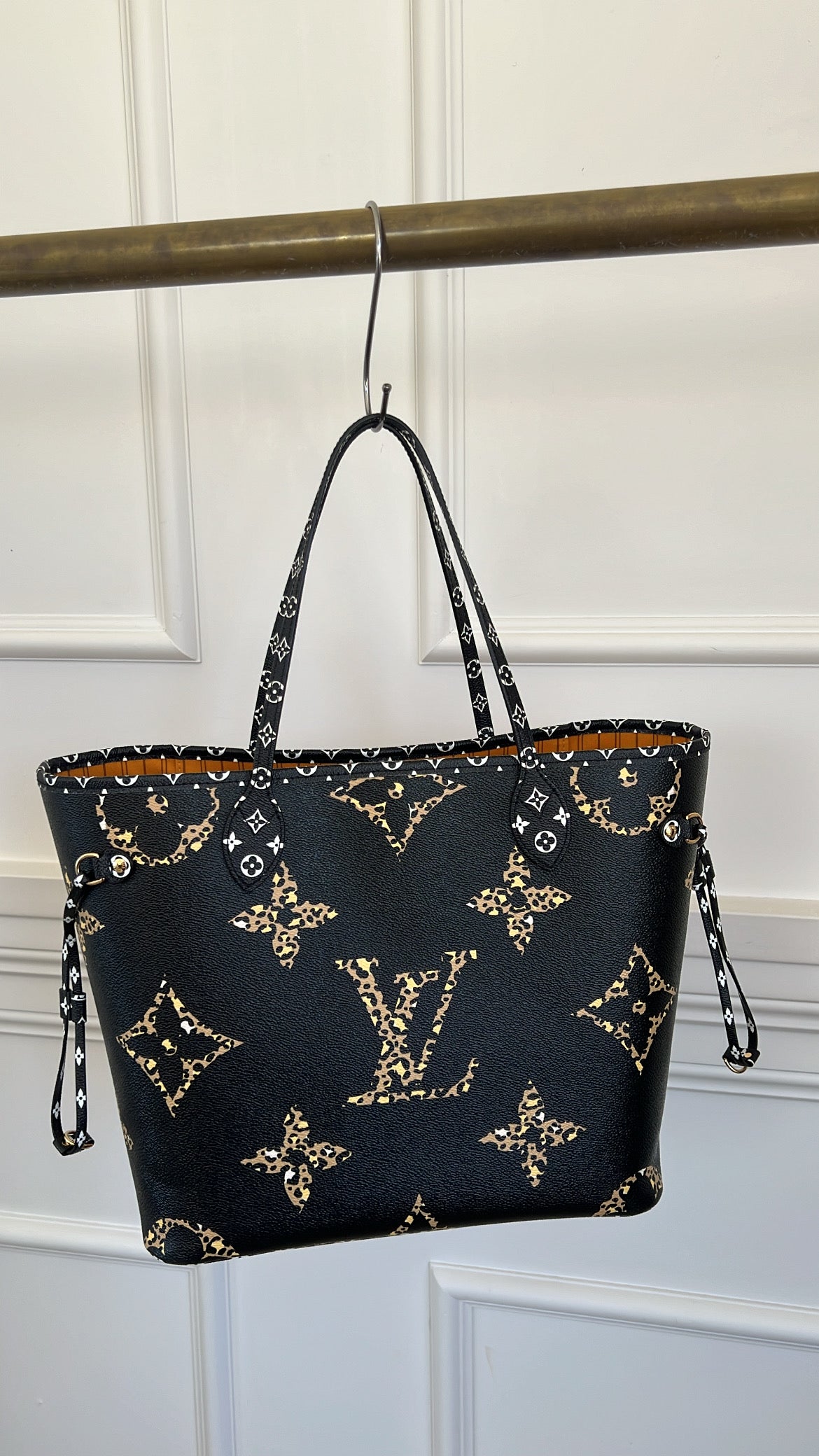 Louis Vuitton Black and Brown Jungle Neverfull MM