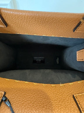 Fendi Tan Leather Go To Mini Shopper Tote