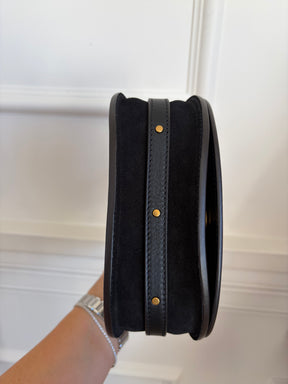 Chloé Black Leather and Suede Nile Bracelet Bag