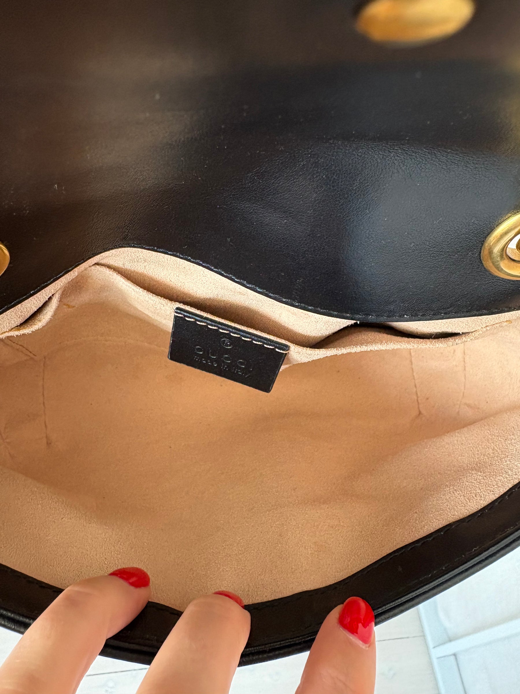 Gucci Black Quilted Leather Marmont Small Shoulder Bag