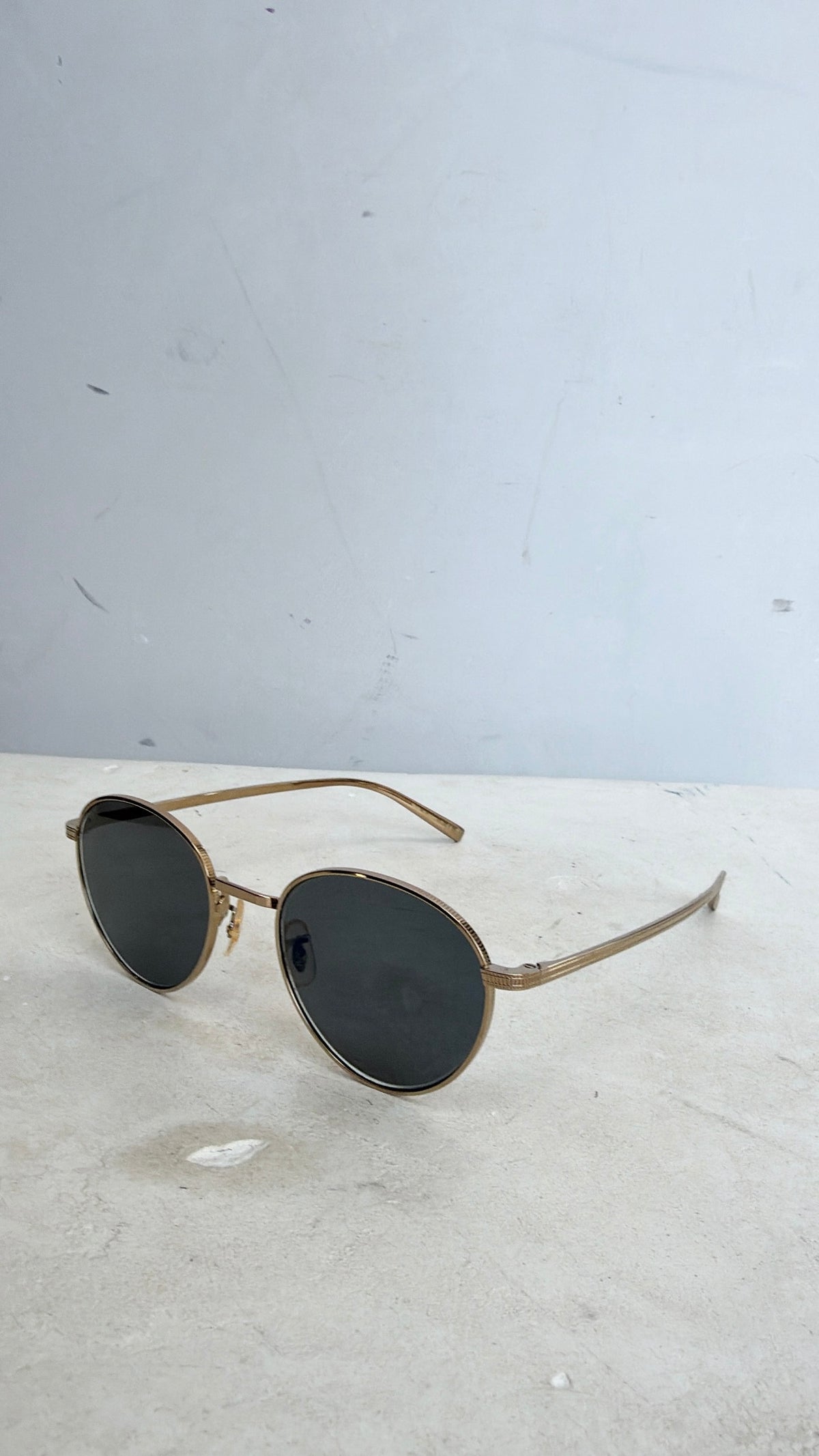 Oliver Peoples Gold Frame Round Sunglasses