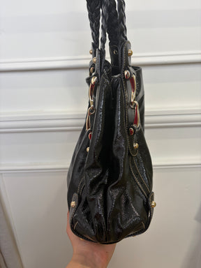 Gucci Black Patent Leather Pelham Shoulder Bag