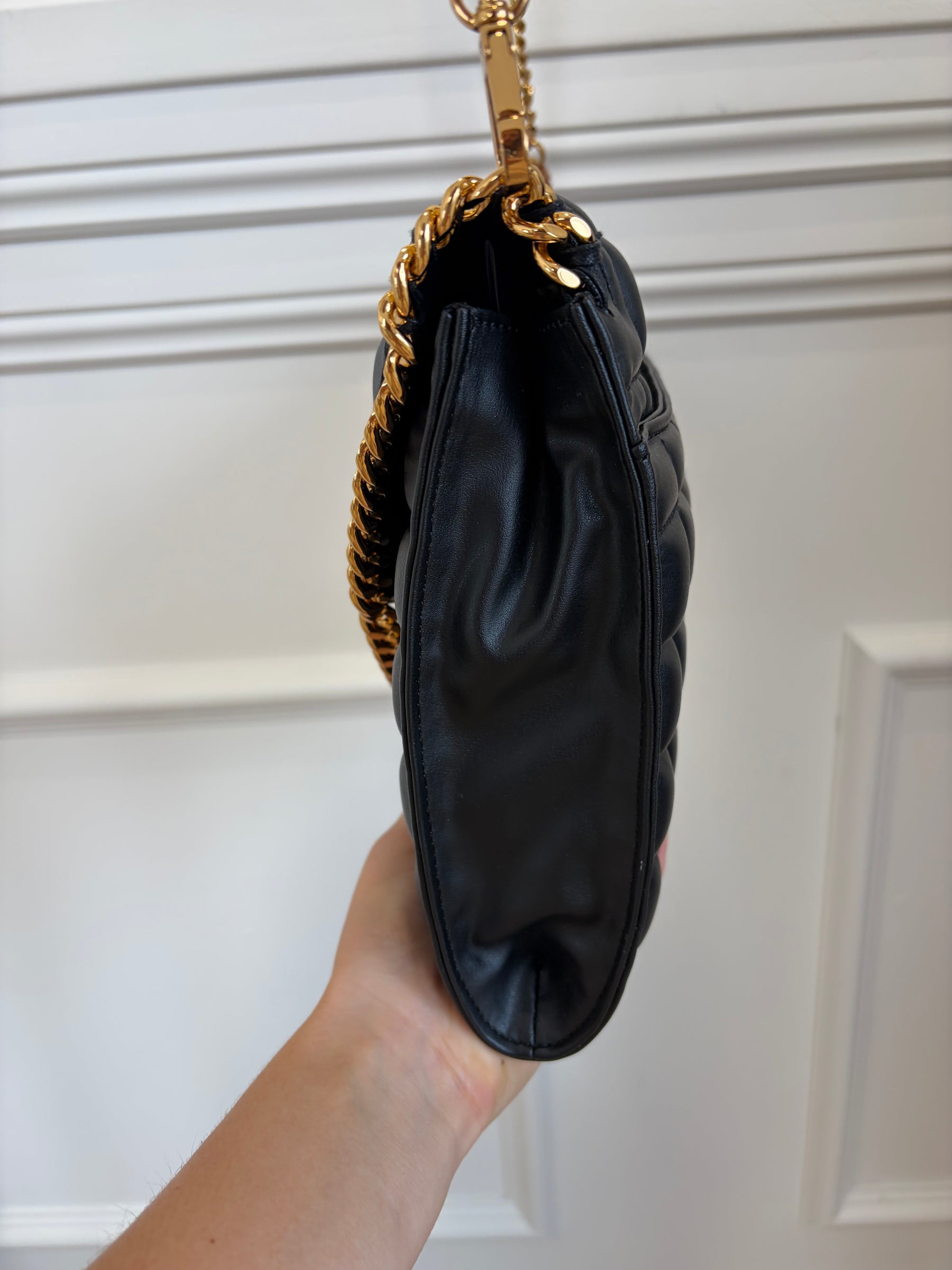 Stella McCartney Black Quilted Falabella Shoulder Bag