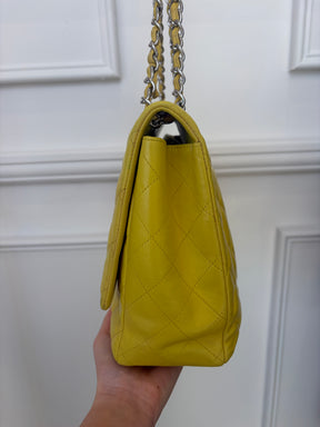 Chanel Yellow Maxi Classic Single Flap Bag
