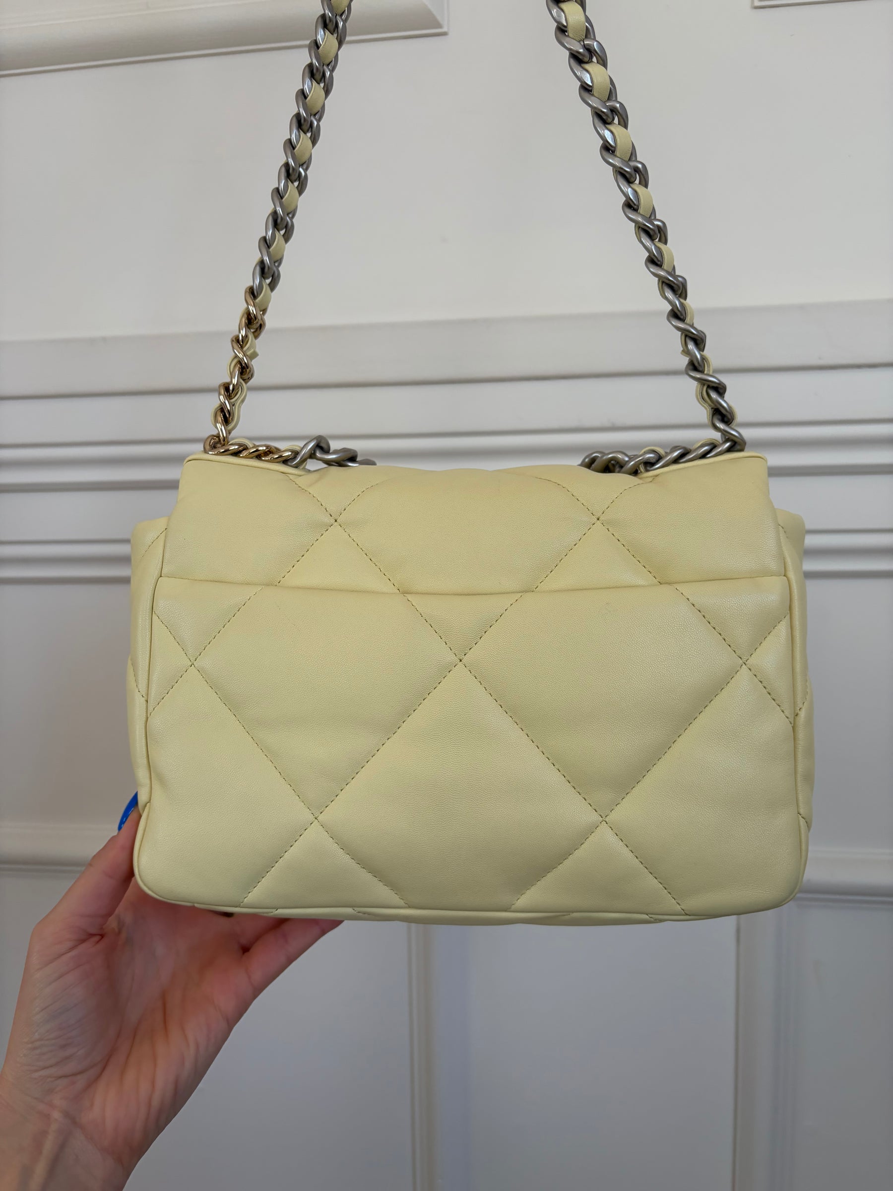 Chanel 19 Yellow Leather Crossbody Bag