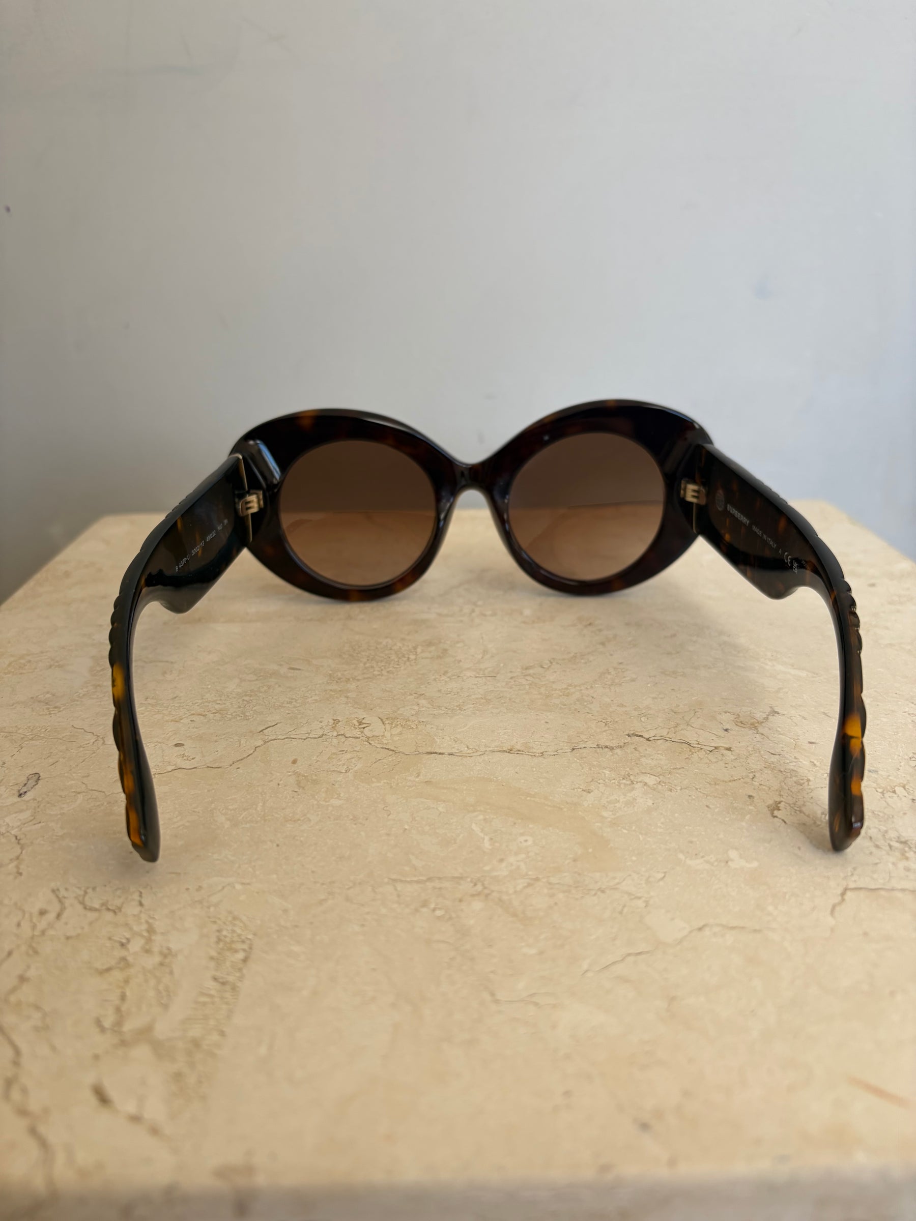 Burberry Tortoiseshell Round Sunglasses