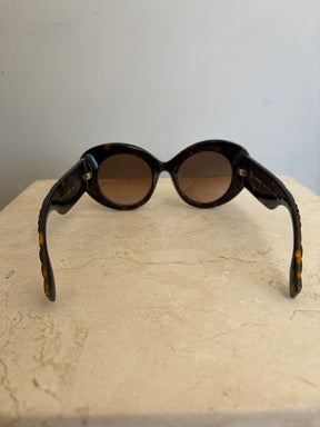 Burberry Tortoiseshell Round Sunglasses