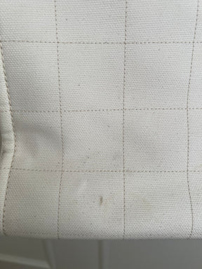 Chanel White Canvas and Lether Trimmed Deuville Tote