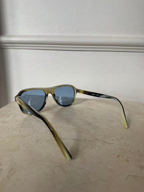P Johnson Yellow Marbled Aviator Sunglasses