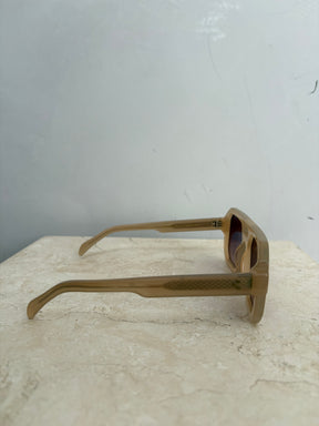 g.o.d Taupe Flap Top Aviator Sunglasses