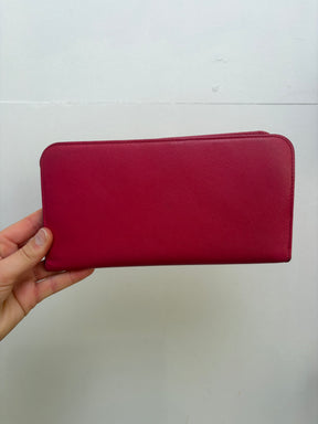 Prada Pink Saffiano Continental Wallet