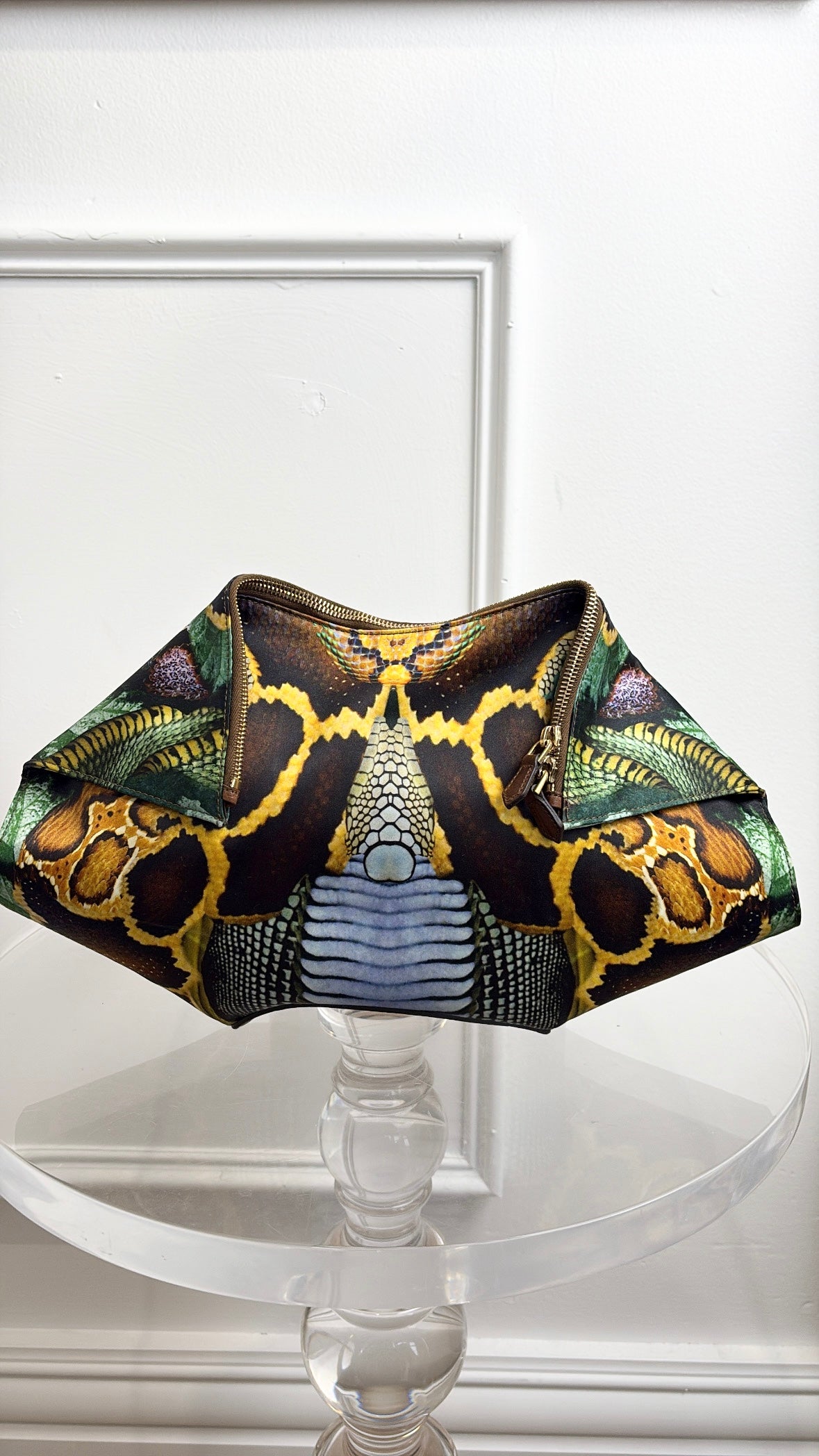 Alexander McQueen Multi Reptile Print Manta Clutch