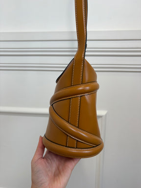 Alexander McQueen Tan Leather 'Curve' Bag