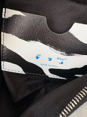 Off White Black and White Zebra print Top Handle Bag