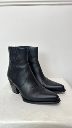Hermès Black Leather 'Vegas' Ankle Boot, 41
