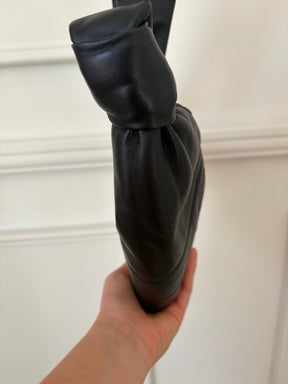 Lemaire Black Leather Croissant Bag