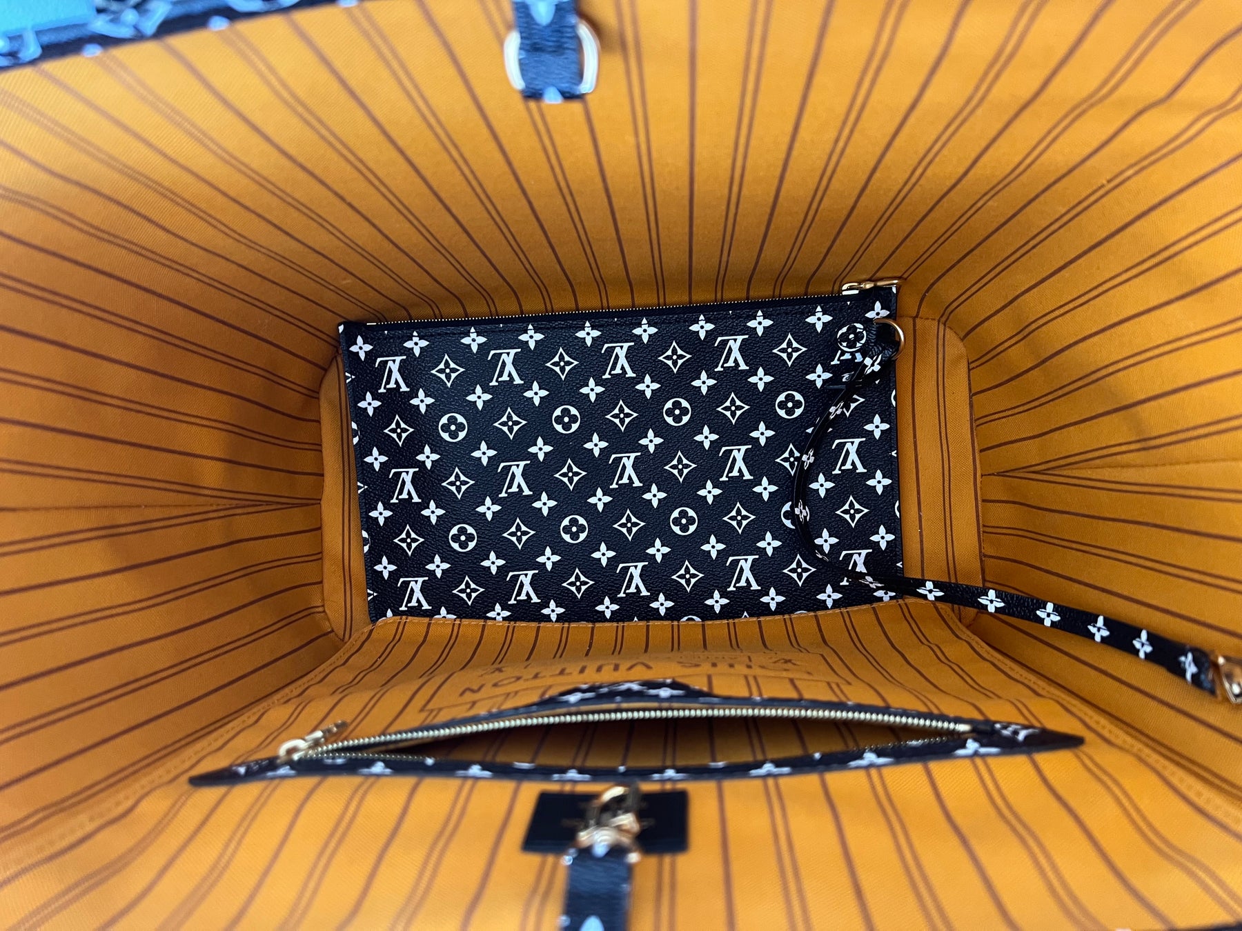 Louis Vuitton Black and Brown Jungle Neverfull MM