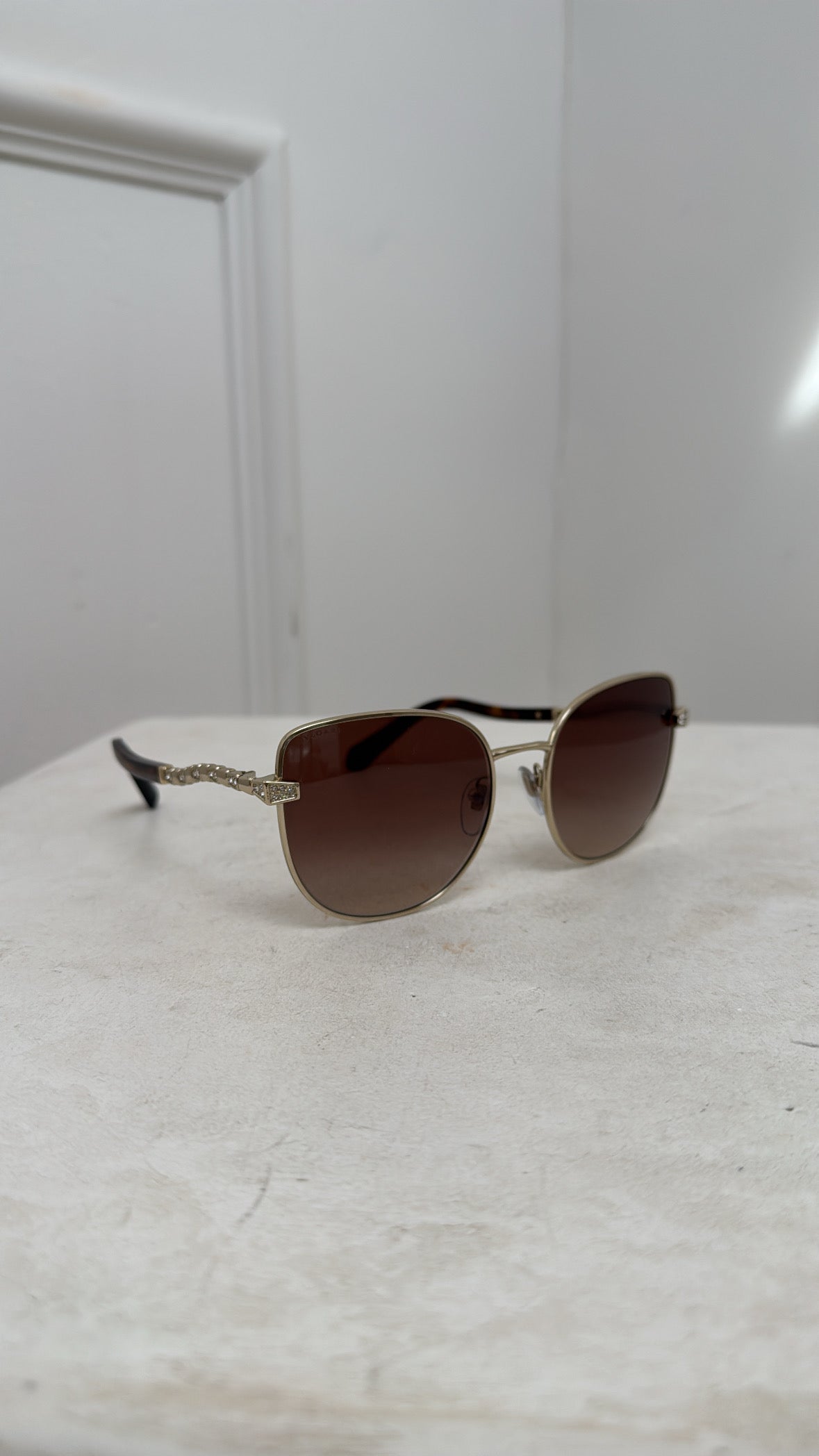 Bvlgari Gold Fram embellished Sunglasses