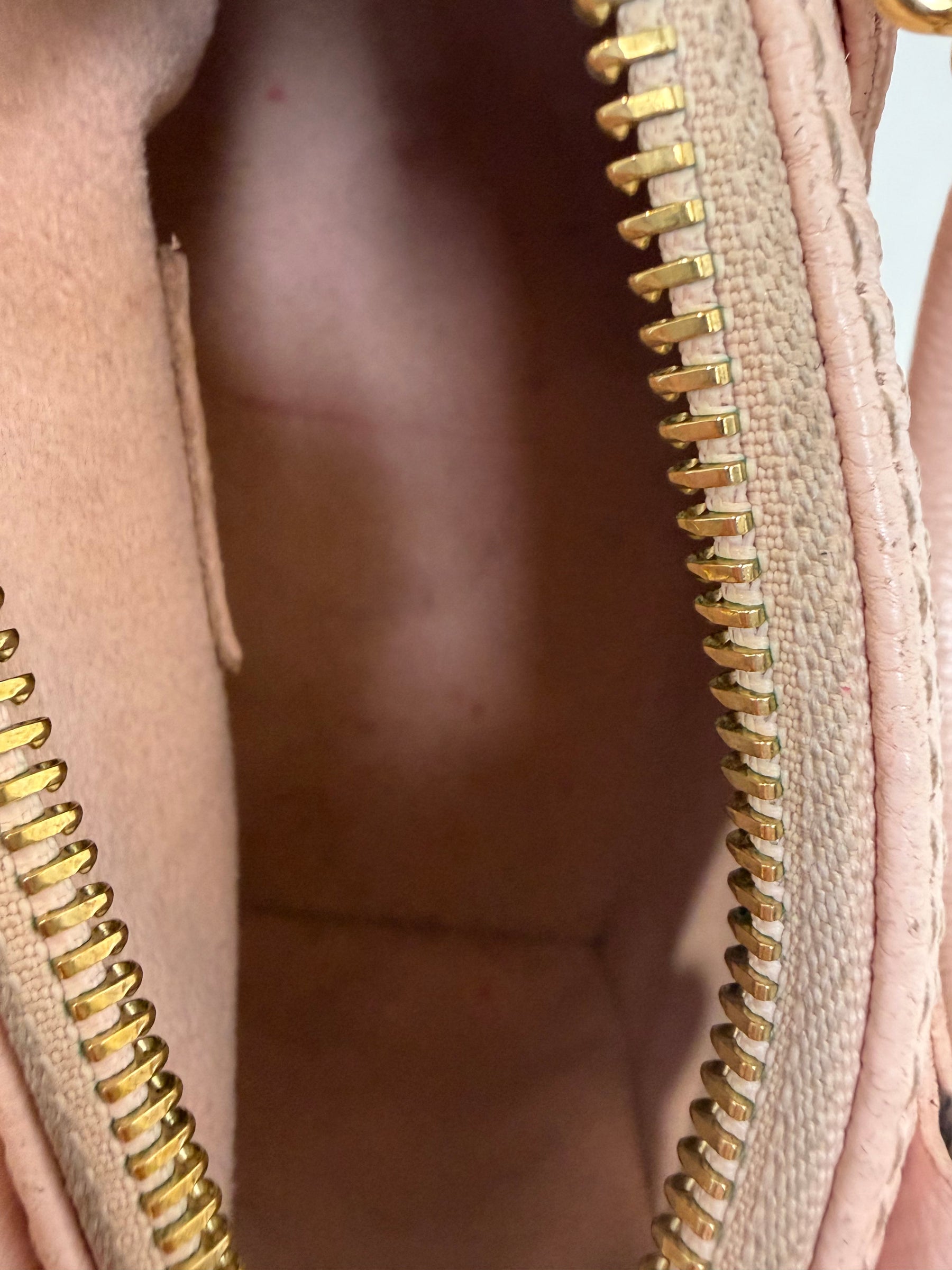 Louis Vuitton Pale Pink Monogram Empreinte Leather Nano Speedy