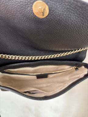 Gucci Soho Leather Chain Shoulder Bag Black
