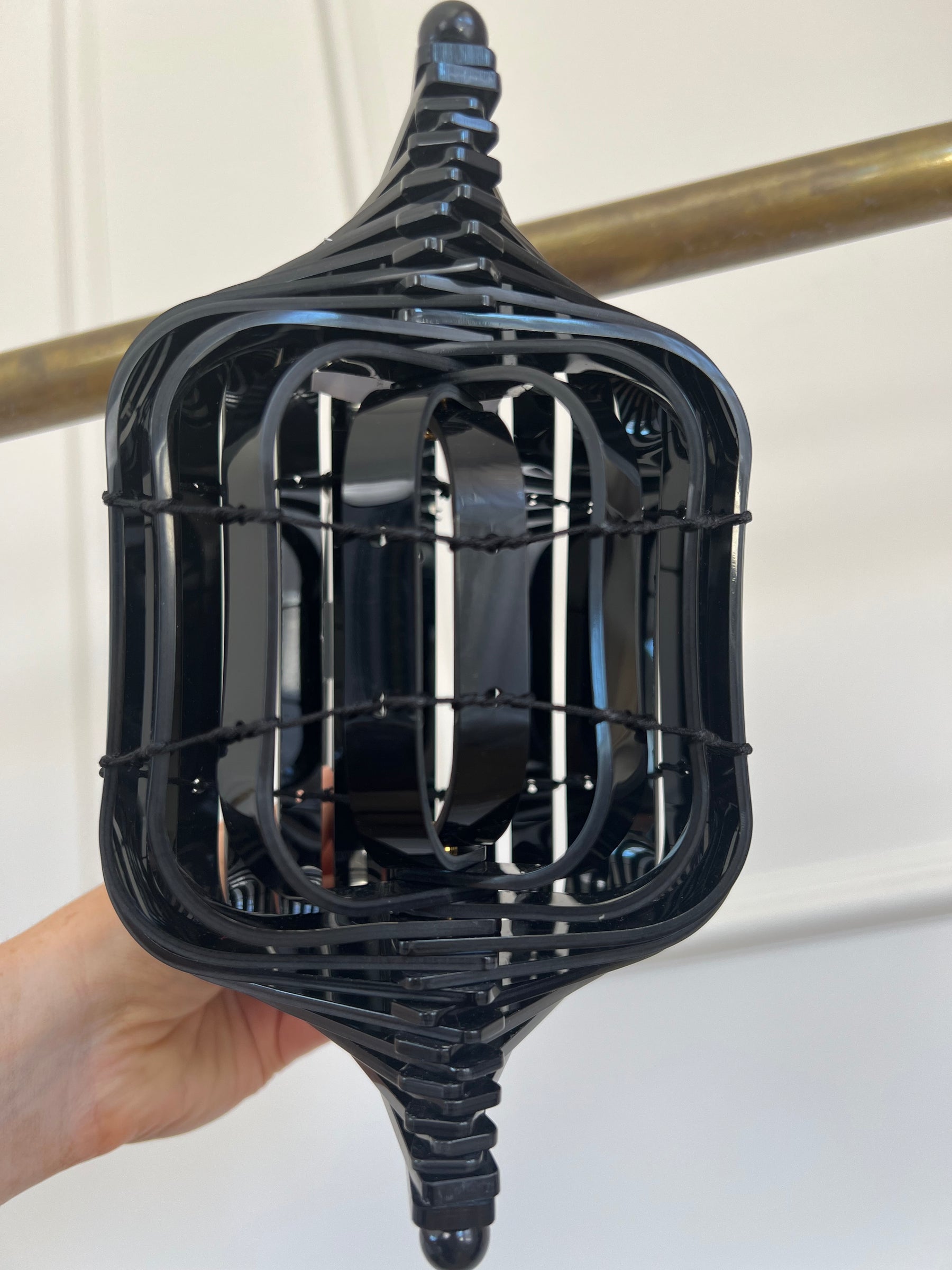 Cult Gaia Black Acrylic Lilleth Basket Bag