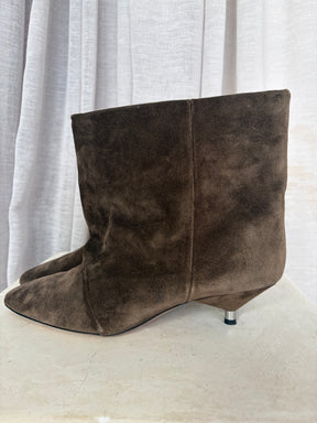 Isabel Marant Ebbi Kitten Heel Suede Boots Brown, 41