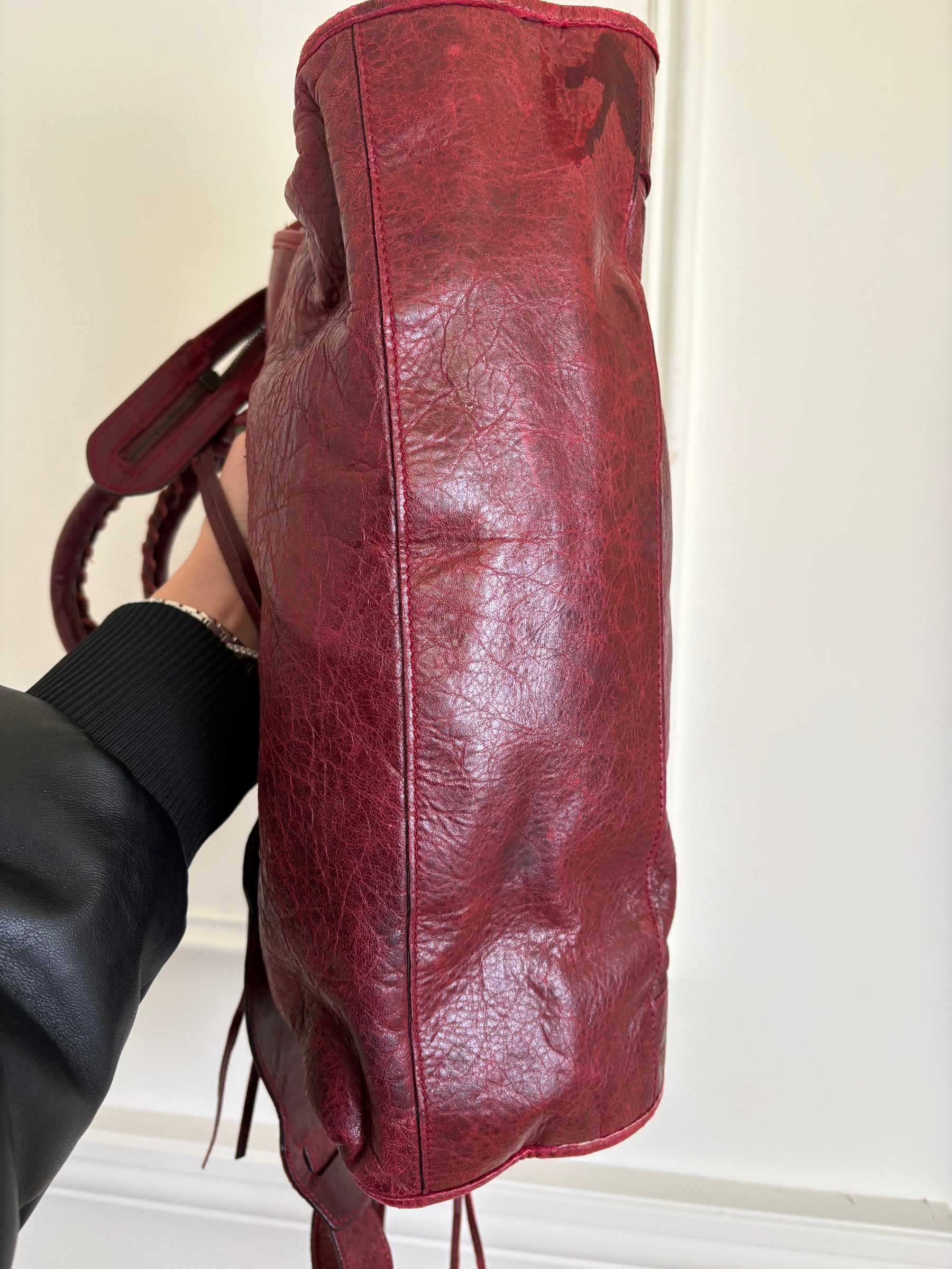 Balenciaga Merlot City Bag