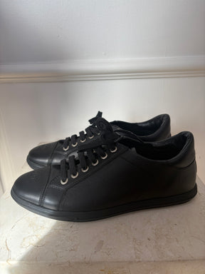 Chanel Uniform Black Leather Sneakers, 36